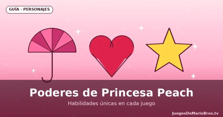 Poderes de la Princesa Peach: habilidades por juego