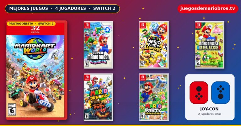 Los mejores juegos de Mario para 4 jugadores en Switch 2 (multijugador local)