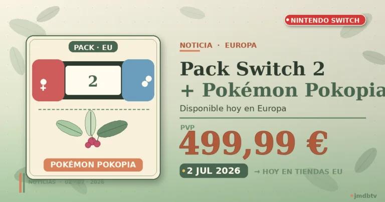 Pack Nintendo Switch 2 + Pokémon Pokopia ya a la venta en Europa: precio y dónde comprar